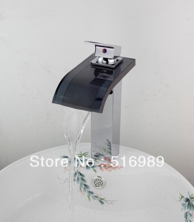 discount glass waterfall bathroom basin faucet polished lavabo torneira banheiro cozinha hansgrohe tree569.. [glass-faucet-3664]