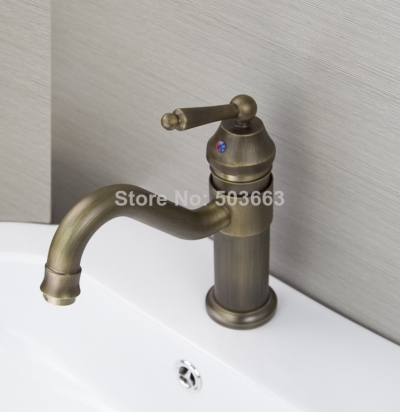 e-pak 8644/12 short kitchen sink antique brass bathroom basin sink deck mount tap vanity vessel single handle mixer tap faucet [worldwide-free-shipping-9791]
