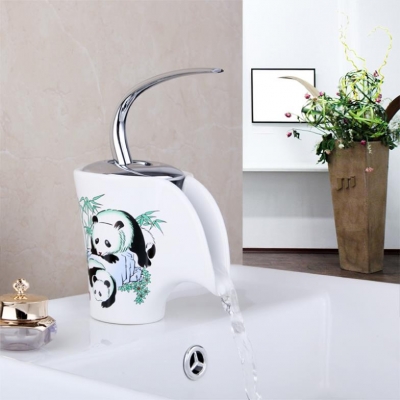e-pak perfect panda construction & real estate 012 deck mounted ceramic spout single handle bathroom basin sink faucet