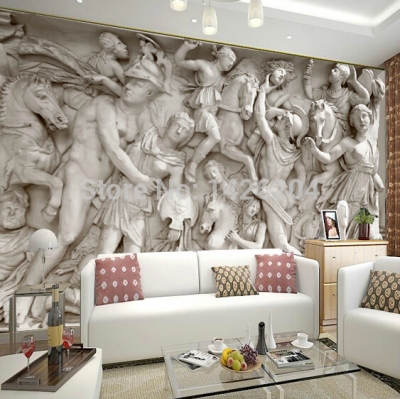 great wall 3d wall wallpaper murals for living room, po wall paper mural european ancient rome relief [wallpaper-roll-9362]