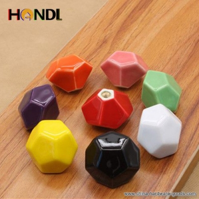 handl ceramic 8color puxador de gaveta furniture handles,drawer knob pull diamond kitchen cabinet handles & knobs