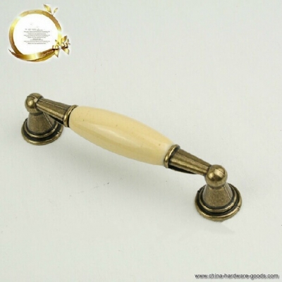 hole space 96mm (3.8") antique brass zinc alloy with ceramic drawer cabinet wardrobe dresser furniture handles pulls knobs b001 [Door knobs|pulls-1330]