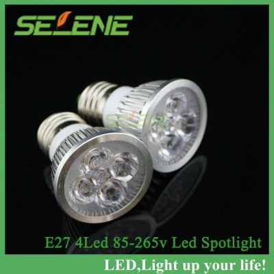 low 50pcs 4*3w super bright e27 85-265v bulb cool white/warm white led bulb high power led light spot light lamp