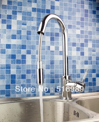 luxuriant kitchen pull out chrome mixer faucet tap swivel hejia120