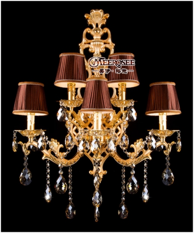 luxury crystal wall sconce light crystal lighting md8841 gold color [crystal-wall-light-2747]
