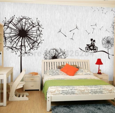 modern abstract romantic valentine's dandelion 3d large wall mural wallpaper for living room