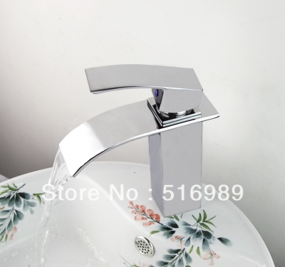 new bathroom wash basin sink faucet waterfall flow lavatory cold washing tap tree629