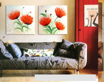 red flower home decor modern latest style oil painting art on canvas bree 101666 [painting-7768]