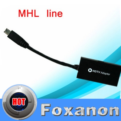 shipment 1pcs/lot mhl micro usb adapter hdtv hdmi cable for samsung galaxy s4 i9500 s3 siii i9300 note 2 n7100 black color