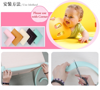 shippng 2pcs/lot baby safety 2m extra thick soft foam edge corner cushion protector for table guard baby security cojines