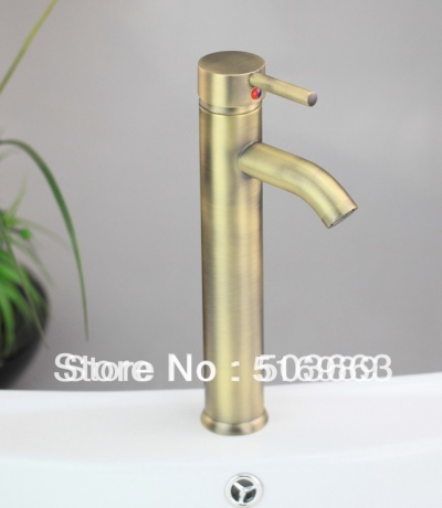 single lever antique copper deck mounted bathroom faucet brass mixer tap nb-1303 [antique-brass-1217]