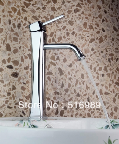 tall /cold water bathroom faucet waterfall vessel one hole/handle mixer tap tree206 [bathroom-mixer-faucet-1996]