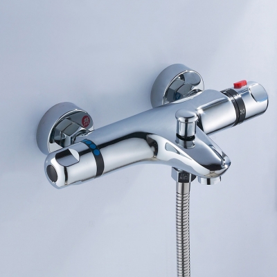 thermostatic shower faucet mixer water tap dual handle thermostatic mixing valve torneira de parede tv003