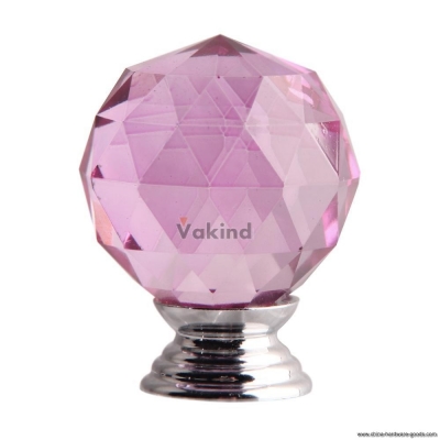 v1nf 10x fashion furniture handle light pink crystal sphere cabinet drawer knob [Door knobs|pulls-256]
