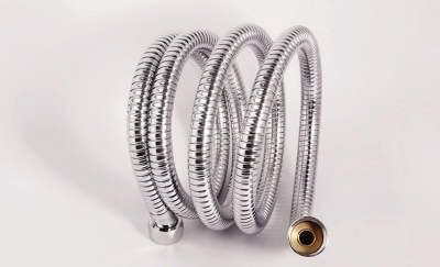 1.5m stainless steel hose shower pipe with copper core + zinc cap + double buckler sh069