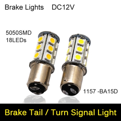 1157 ba15d reverse turn signal brake parking day running light led smd 5050 18leds dc 12v led lamp bulb 4pcs/lots