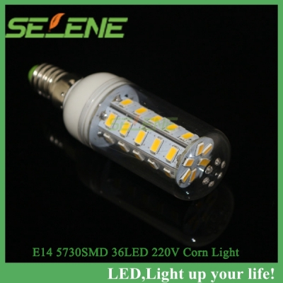 2pcs e14 5730 led light led lamp corn bulbs e14 5730 36leds lamps 5730 smd 12w energy efficient e14 led lighting ac220-240v [smd5730-8755]