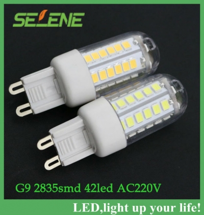 2pcs g9 220v 5w white / warm white 360 degree 2835 smd 42led light bulb lamp energy saving [g9-lamp-3537]