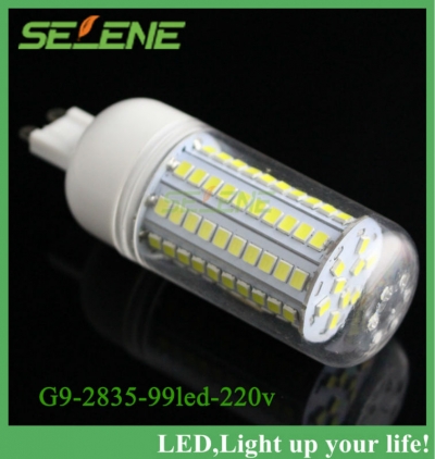 5pcs 2014 newest15w g9 2835 led light led lamp 220v corn bulbs 99leds lamps 2835 smd energy efficient g9 led lighting [smd3528-2835-8627]