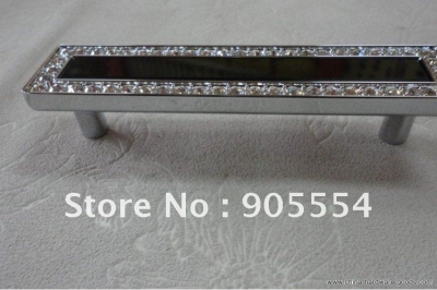 64mm crystal glass zinc alloy bedroom furniture handles/cabinet handle