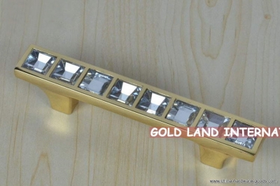 64mm k9 crystal glass 24k golden bedroom cabinet handles