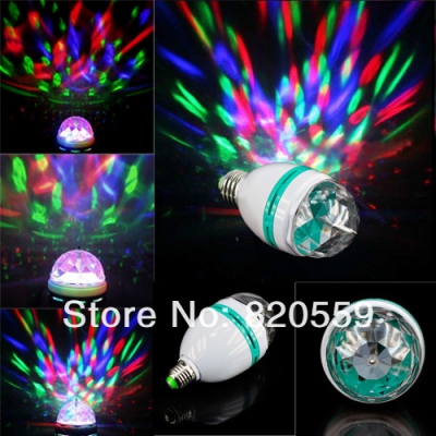 6pcs/lot 3w rgb dj stage lighting bulb disco crystal ball lights e27 base lamp rgb led blub led lamp [stage-light-527]