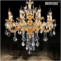 8 arms crystal light fixture classic chandelier lighting lustre hanging lamp gold or silver cristal lamp for hallway md8861