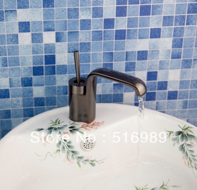 black brushed nickel waterfall glass faucet sink mixer tap basin faucet bathroom tree913 [nickel-brushed-7359]