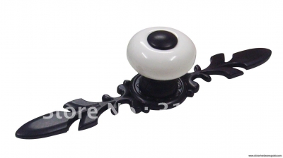 black-white furniture hardware handles&knobs ceramic furniture drawer/armoire/door/cabinet knob handle 10pcs [Door knobs|pulls-1571]