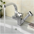 brass copper kitchen faucet pull out kitchen sink and cold mixer kitchen tap shower torneira cozinha
