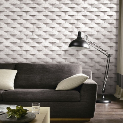 brick 3d wallpaper grey /beige stone wall paper papel de parede 3d para quarto [wallpaper-roll-9343]