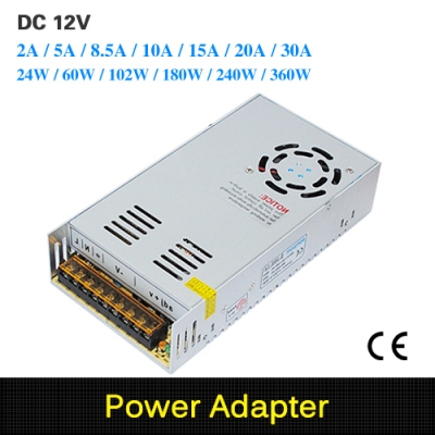 dc 12v 2a / 5a / 8.5a / 10a / 15a / 20a / 30a switch power supply adapter transformer ac 110v -240v to dc12v for led strip light [led-strip-power-adapter-6284]
