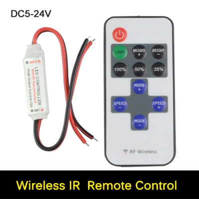 dc5-24v 10 keys led strip wireless controller remote control for single color 5050 3528 5630 5730 3014 led strip light