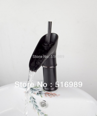 deck mount single handle modern oil rubbed bronze waterfall bathroom faucet vanity vessel sink mixer tap on1