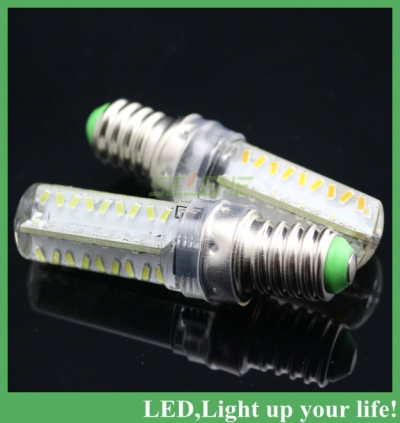 dimmable led lamp 6pcs/lot led e14 220v 7w light 3014smd 72led led bulb 220v 360 beam angle replace halogen lamp [e14-lamp-3189]
