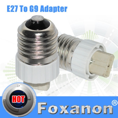 foxanon brand e27 to g9 adapter conversion socket fireproof material g9 socket adapter lamp holder 10pcs/lot