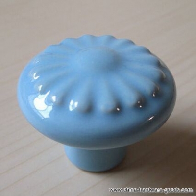 furniture decorative knob dresser knob drawer pull handle 35mm blue relief ceramic kitchen cabinet knob cupboard knob pull [Door knobs|pulls-2540]