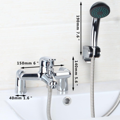 hello modern 97166-42/0 bath mixer bathtub faucet set torneira da banheira with hand shower bathroom shower deck mounted [new-7338]