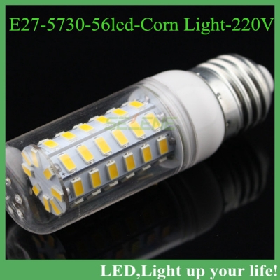 lowest price 10pcs/lot e27 smd5730 ac110 220v-240v led corn bulb e27 18w 56led 5730 5730smd led lighting