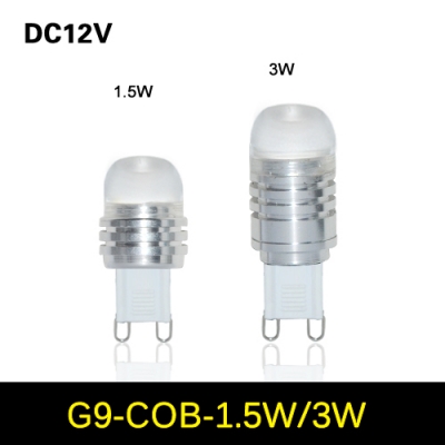 mini g9 1w 3w dc12v aluminum cob led crystal lamp bulb for chandelier & pendant lights 10pcs/lot