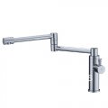 new disigh extension-type folding kitchen sink chrome faucet water tap swivel folding pipe aerator single coldlam