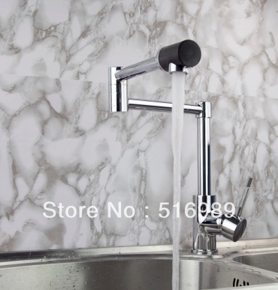 polished chrome brass kitchen faucet swivel spout vanity sink mixer tap 1 handle hejia138
