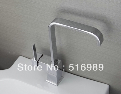 swan neck chrome faucet bathroom / kitchen mixer tap qqaln061652 [kitchen-led-4245]