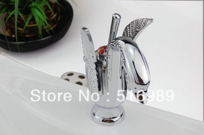 swan style chrome polished bathroom basin sink mixer tap faucet beautiful design d-012