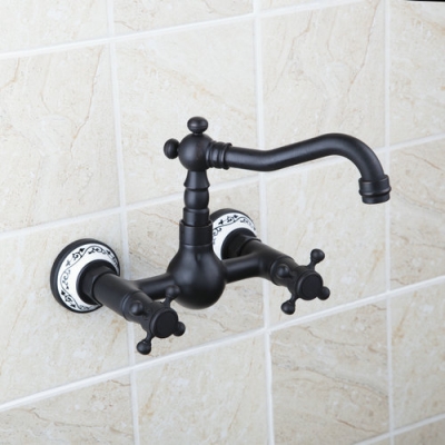 swivel spout vessel vanity bathtub torneira wall mounted oil rubbed black bronze 97112 bathroom basin sink tap mixer faucet