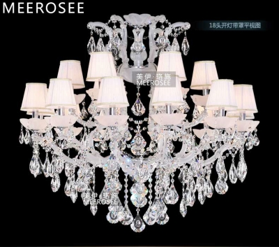 white color maria theresa crystal chandelier lights cristal lamps lighting fixture large lusters for el 18 lights shade