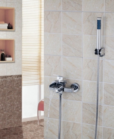 worldwide wonderful chrome finish wall mounted single faucet handles l8259-1 chrome bathtub basin mixers tap faucet [wall-mounted-9051]