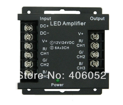 10pcs/lot 3 channels dc12v-24v led rgb amplifier for led rgb strips / modules