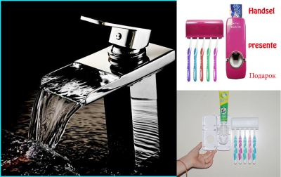 11.11 waterfall bathroom basin faucet handsel toothbrush holder deck mounted cold mixer tap torneira faucets,mixers & taps [deck-mounted-basin-faucets-2778]