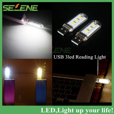 1pcs new mini usb lamp smd5730 3led night light camping lamp for laptops computer notebook mobile power charger bulb lights 5v